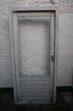 Hardhouten kozijn met deur, Gebruikt, Deurkozijn, 150 tot 225 cm, Hout