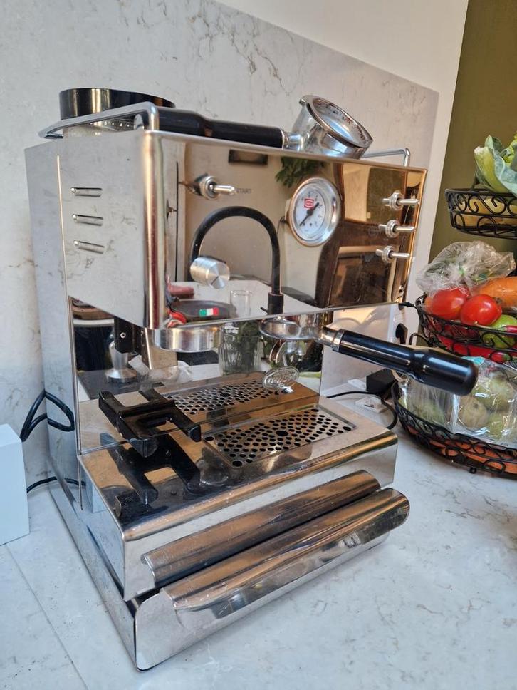 Quickmill 3035 Espresso Machine RVS + originele uitkloplade, Witgoed en Apparatuur, Koffiezetapparaten, Gebruikt, Gemalen koffie