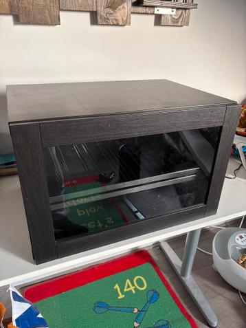 Ikea Besta kast met glazen deur en wijnrek - afbeelding 1