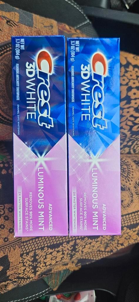 2x CREST 3D Whitening tandpasta – Luminous Mint, Sieraden, Tassen en Uiterlijk, Uiterlijk | Mondverzorging, Nieuw, Tandpasta, Ophalen of Verzenden