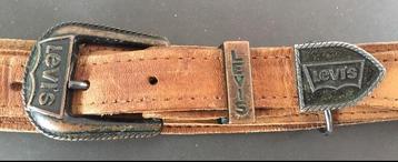 Levi’s echt dikke leer riem120cm lang lichtbruin cognac beschikbaar voor biedingen
