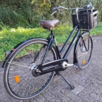 Hippe zwarte Sparta damesfiets/transportfiets,28inch, 57cm✅️ beschikbaar voor biedingen