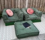 Sklum Dhel zitkussens groen 80x80 cm 1 set, Huis en Inrichting, Banken | Sofa's en Chaises Longues, Ophalen, Mediterraans, Ibiza, Boho, Bali