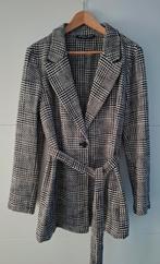 Mooie zwart/wit geruite blazer Juffrouw Jansen maat L/42, Zwart, Maat 42/44 (L), Ophalen of Verzenden, Zo goed als nieuw