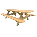 Eiken picknicktafels, Ophalen, Nieuw, Rechthoekig, Hout