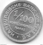 notgeld hamburg 1/100 mark 1923 alu 5706.1, Verzenden, Duitsland, Losse munt
