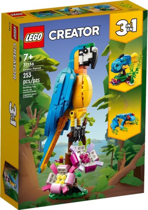Lego Creator 3in1 31136 Exotic Parrot, Kinderen en Baby's, Speelgoed | Duplo en Lego, Nieuw, Lego, Complete set, Ophalen of Verzenden