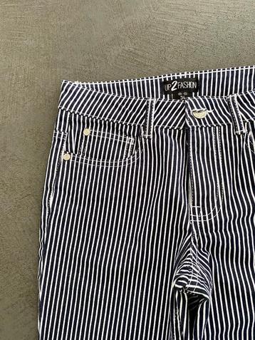 i457 Nieuw: skinny jeans maat 34/36=XS/S broek zwart/wit beschikbaar voor biedingen