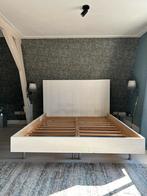 Bedombouw met headboard en lattenbodem 160x200, 160 cm, Gebruikt, Wit, Ophalen