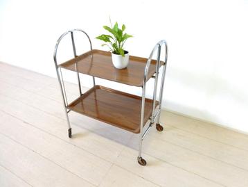 retro vintage bijzettafel tafel serveerwagen jaren 70 beschikbaar voor biedingen