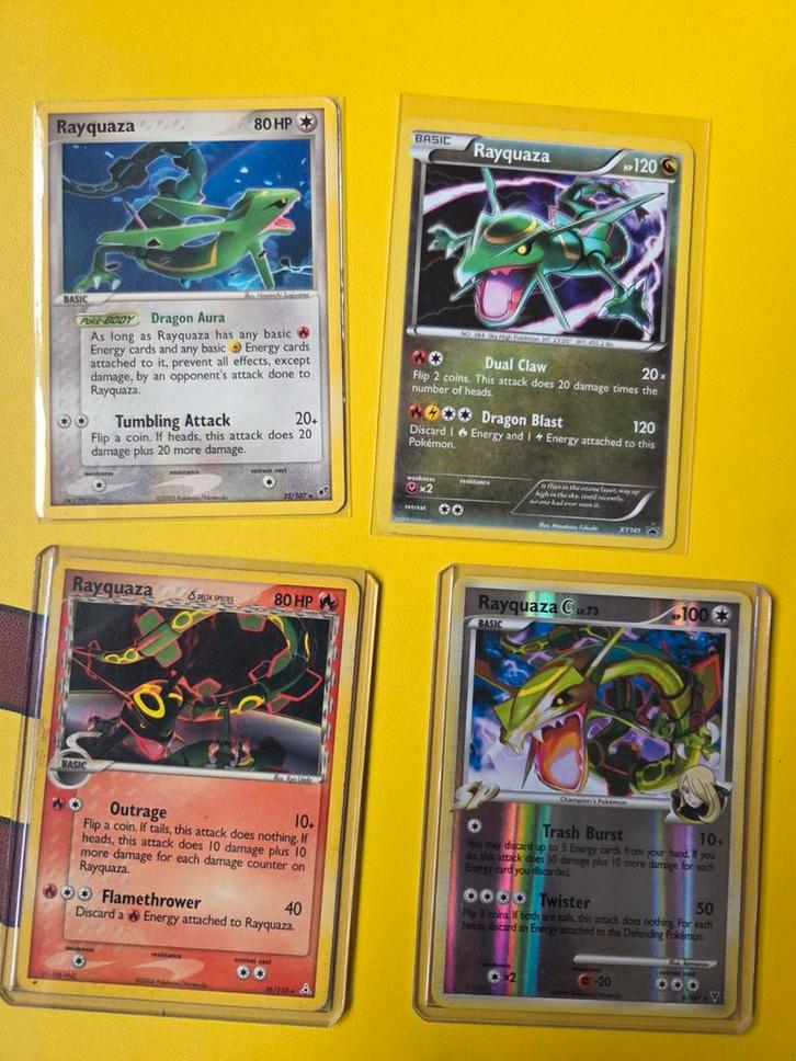 Rayquaza Pokémon Kaarten Set, Hobby en Vrije tijd, Verzamelkaartspellen | Pokémon, Gebruikt, Losse kaart, Foil, Ophalen of Verzenden