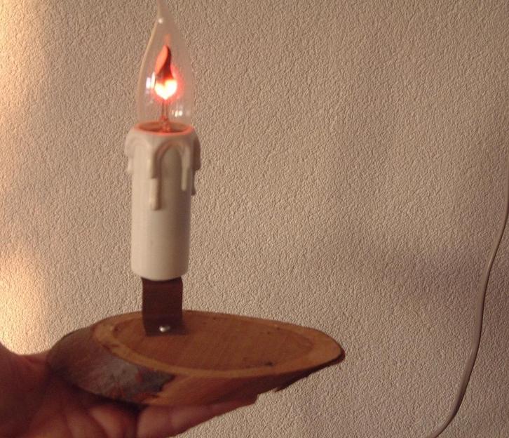 oude kaarslamp kaars lamp ca 1950 met flikkerend licht, Antiek en Kunst, Antiek | Lampen, Ophalen of Verzenden