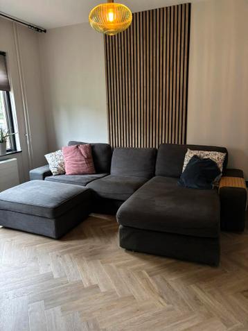 Ikea Kivik 3 zitsbank met chaise longue plus opberg hocker - afbeelding 4