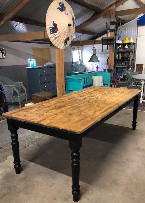 Grote eettafel, houten tafel 2.30 cm | Babuschka Vintage, Huis en Inrichting, Tafels | Eettafels, Gebruikt, 100 tot 150 cm, 200 cm of meer