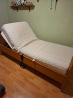 Bed met elektrische latenbodem, 90 cm, Eenpersoons, Bruin, 200 cm