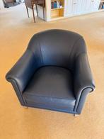Fauteuil Sato leder donkerblauw, Ophalen, Zo goed als nieuw, 50 tot 75 cm, Leer