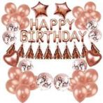 Verjaardag pakket versiering ballonnen en slinger rose NIEUW, Nieuw, Versiering, Verzenden, Verjaardag
