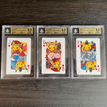 Pokémon Pikachu J,Q,K of Diamonds Kyoto Maiko Poker Set beschikbaar voor biedingen