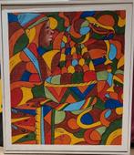 Schilderij Afrika., Antiek en Kunst, Kunst | Schilderijen | Modern, Ophalen