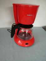 Rood Philips koffiezetapparaat, model HD7447., Afneembaar waterreservoir, 10 kopjes of meer, Koffiemachine, Gemalen koffie