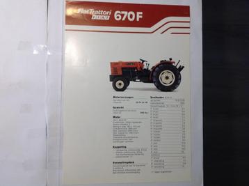 Fiat 670 F sheet NED 2 blz 1982 beschikbaar voor biedingen