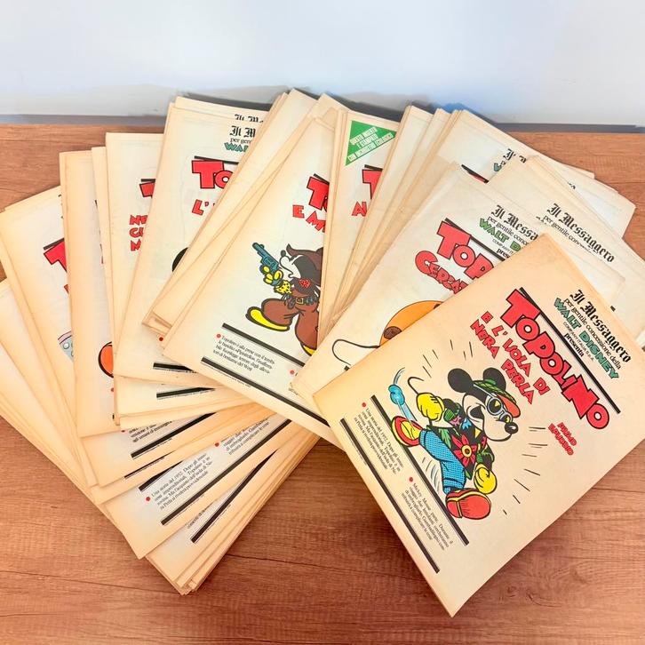 VOLLEDIGE COLLECTIE DISNEY TOPOLINO MICKEY MOUSE 104 STUKS, Verzamelen, Disney, Gebruikt, Overige typen, Mickey Mouse, Verzenden