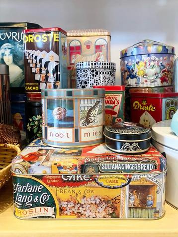 Vintage blik blikken blikjes retro droste art nouveau etc beschikbaar voor biedingen