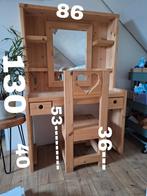 Houten kaptafel met stoeltje, Ophalen, Zo goed als nieuw, 50 tot 100 cm, Minder dan 100 cm