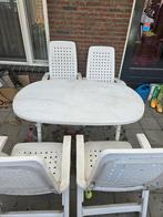 Gratis tuinset MOET SNEL WEG, Tuin en Terras, Tuinsets en Loungesets, Ophalen, 4 zitplaatsen, Kunststof, Gebruikt