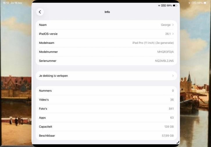 iPad Pro 11" (3e gen) 128GB -, Computers en Software, Apple iPads, Zo goed als nieuw, Apple iPad Pro, Wi-Fi, 11 inch, 128 GB, Grijs