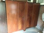 2 vintage houten slaapkamerkasten, Ophalen, Met plank(en), Gebruikt, 100 tot 150 cm