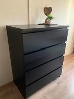 Per direct ophalen voor 40 euro - Zwarte commode met 4 lades, Ophalen, 50 tot 100 cm, Zo goed als nieuw, 3 of 4 laden