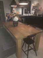 Keukentafel met bankje, Huis en Inrichting, Ophalen, Eikenhout, 50 tot 100 cm, Zo goed als nieuw