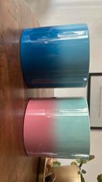 2 gekleurde vazen, Huis en Inrichting, Woonaccessoires | Vazen, Minder dan 50 cm, Nieuw, Glas, Ophalen of Verzenden