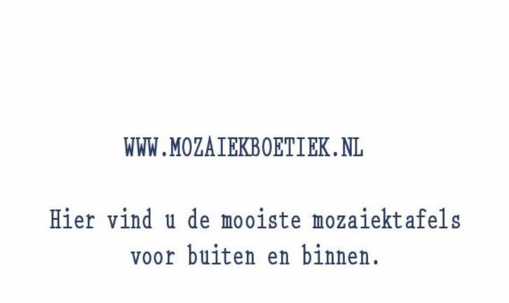 Allerlei tuintafels met mozaiek te koop, Tuin en Terras, Tuintafels, Nieuw, Rond, Overige materialen, Ophalen