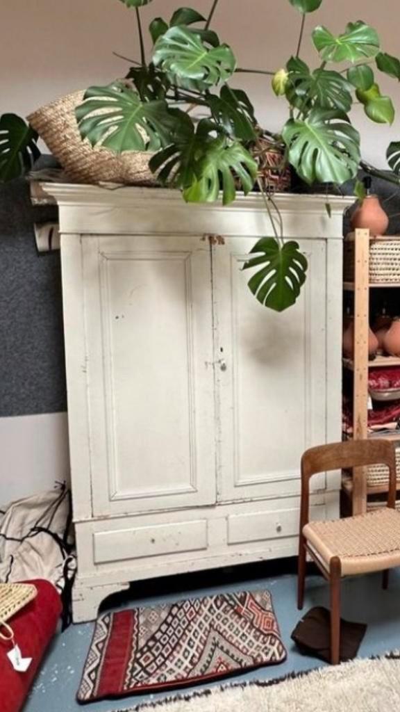 Vintage franse houten kast / is al uit elkaar gehaald, Huis en Inrichting, Kasten | Kledingkasten, Gebruikt, 150 tot 200 cm, 100 tot 150 cm