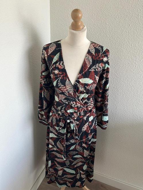 Expresso maat XL blauwe retro jurk 2044, Kleding | Dames, Jurken, Zo goed als nieuw, Maat 46/48 (XL) of groter, Blauw, Knielengte