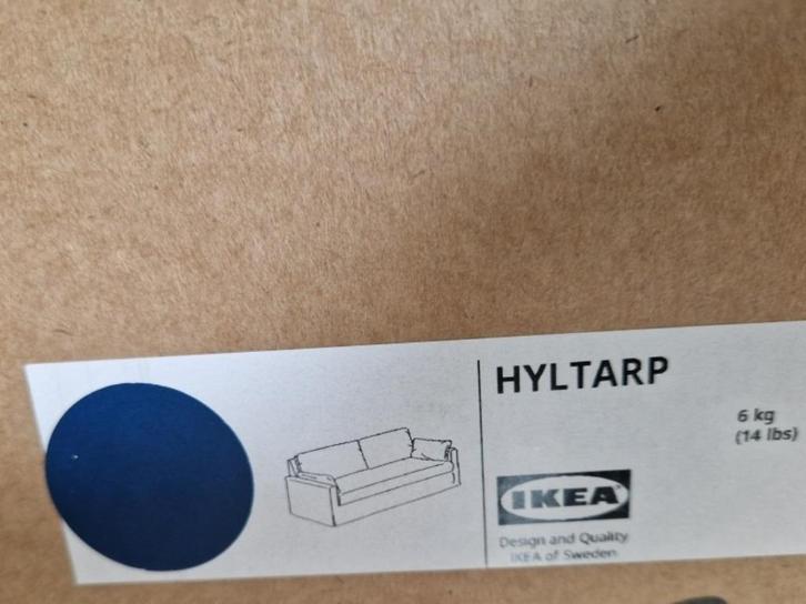Ikea HYLTARP Hoes 3-zitsbank, Tallmyra blauw., Huis en Inrichting, Fauteuils, Nieuw, 75 tot 100 cm, Ophalen