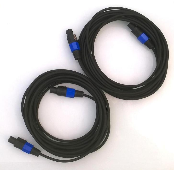 Luidsprekersnoeren 2x5 meter, budget-uitvoering, Muziek en Instrumenten, Kabels en Stekkers, Zo goed als nieuw, Speaker of Versterker