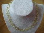 Glas collier, Sieraden, Tassen en Uiterlijk, Kettingen, Ophalen of Verzenden, Nieuw, Geel, Overige materialen