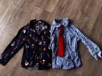 Kerst overhemd x2 maat 104, Ophalen of Verzenden, Zo goed als nieuw, Jongen, Overhemd of Blouse