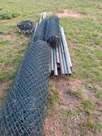 Te koop gaas hekwerk met enkele poort, Tuin en Terras, Tuinhekken en Hekwerk, Ophalen, Zo goed als nieuw, IJzer, Gaashekwerk