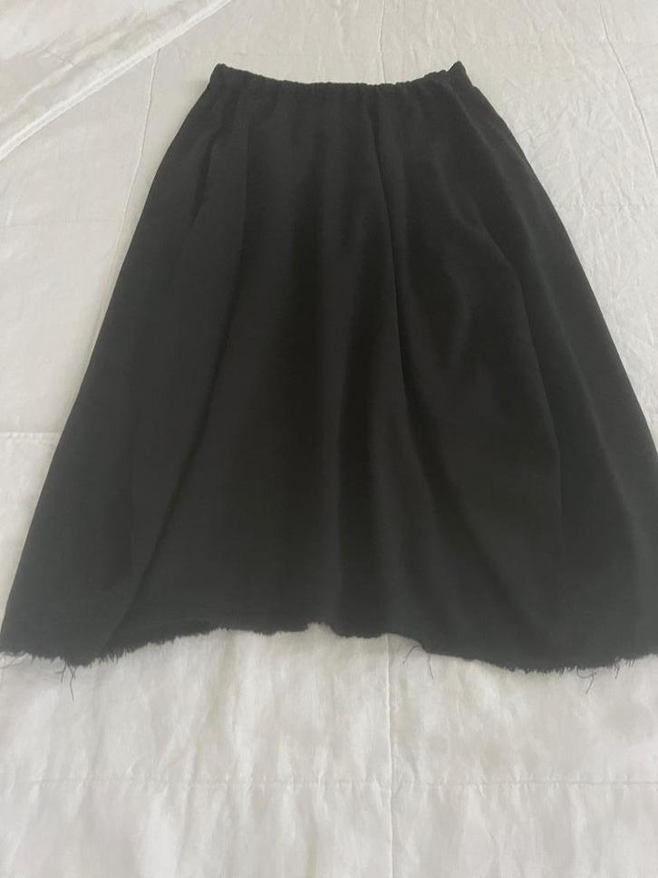 Hele gave linnen rok Hannoh Wessel, Kleding | Dames, Rokken, Zo goed als nieuw, Maat 36 (S), Zwart, Onder de knie, Verzenden