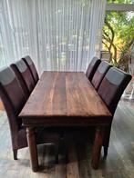 Eettafel met 6 stoelen, Huis en Inrichting, Complete eetkamers, Ophalen, Zo goed als nieuw, 4 tot 6 stoelen