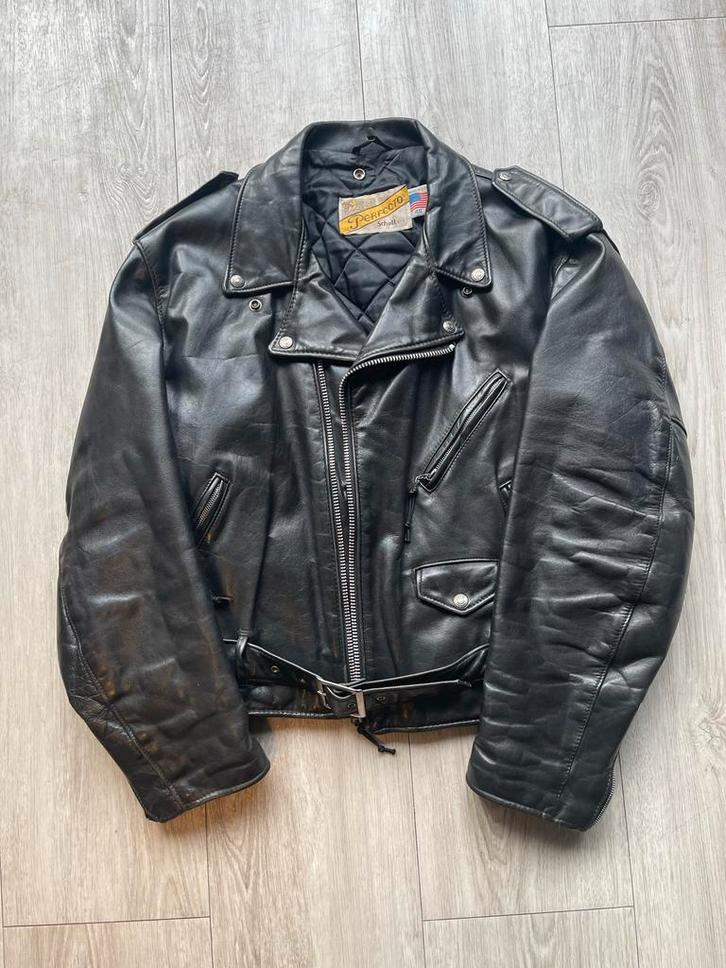 Schott Perfecto 118 Bikerjack - Maat 48/XL - Made in USA, Motoren, Kleding | Motorkleding, Ophalen of Verzenden