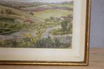 Oud aquarel schilderij landschap, Flore Héneau, Ophalen of Verzenden