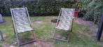 Camping strand stoelen met nieuwe stof zitting, Caravans en Kamperen, Ophalen of Verzenden, Zo goed als nieuw, Campingstoel
