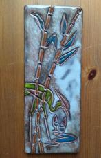 Ruscha keramiek siertegel met reiger retro vintage, Ophalen of Verzenden