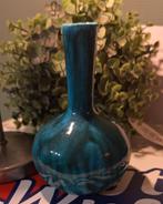 Koraal blauw vaasje, Ophalen of Verzenden, Blauw, Glas, Minder dan 50 cm