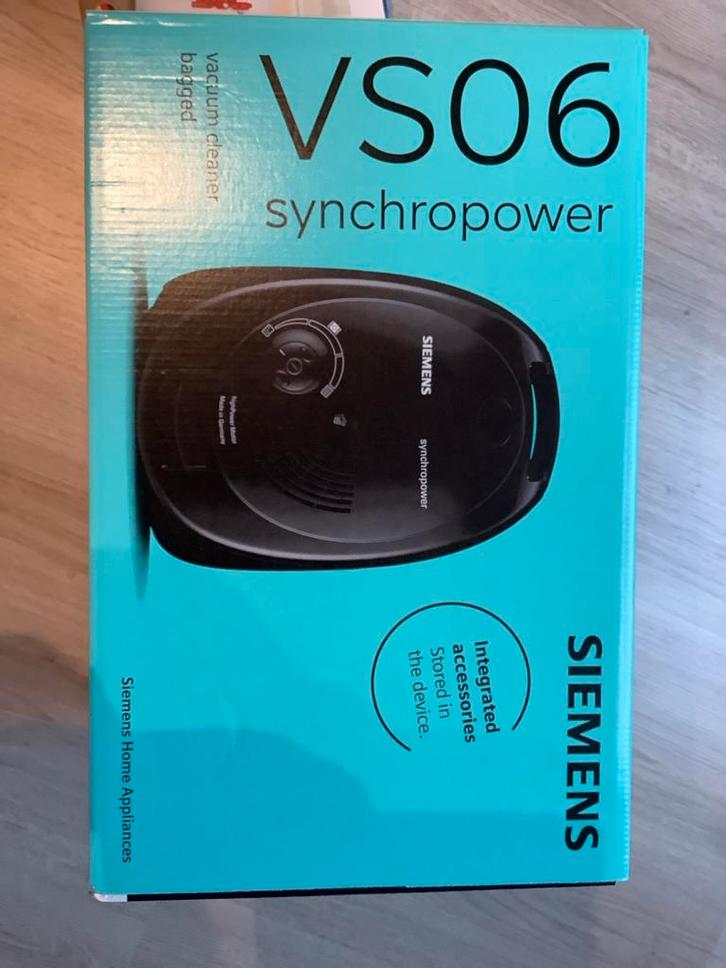 Siemens VS06 Synchropower Stofzuiger - Nieuw!, Witgoed en Apparatuur, Stofzuigers, Nieuw, Stofzuiger, Minder dan 1200 watt, Stofzak